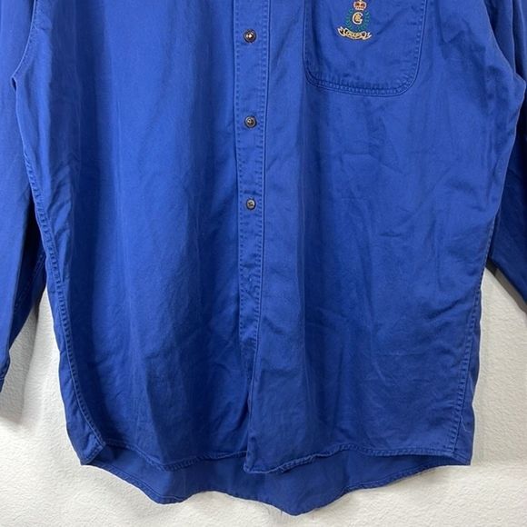 Chaps Ralph Lauren Blue Button Down Shirt Size: L - Picture 5 of 9